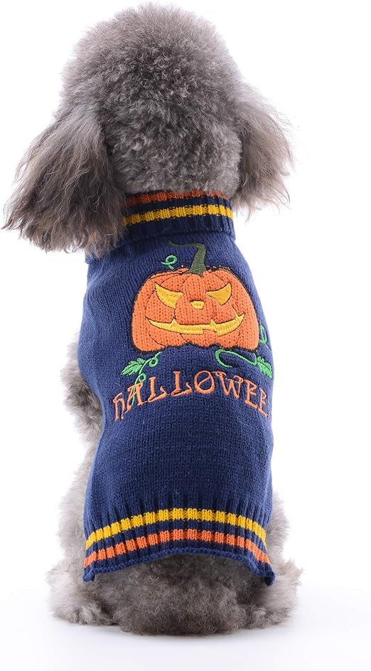 DOGGYZSTYLE Halloween Kürbis Hund Pullover Haustier Kostüm Fashion