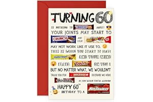 60th Birthday Card, Funny Birthday Cards For Men Women 60th Birthday Gifts For Men 60BC (60BC3)