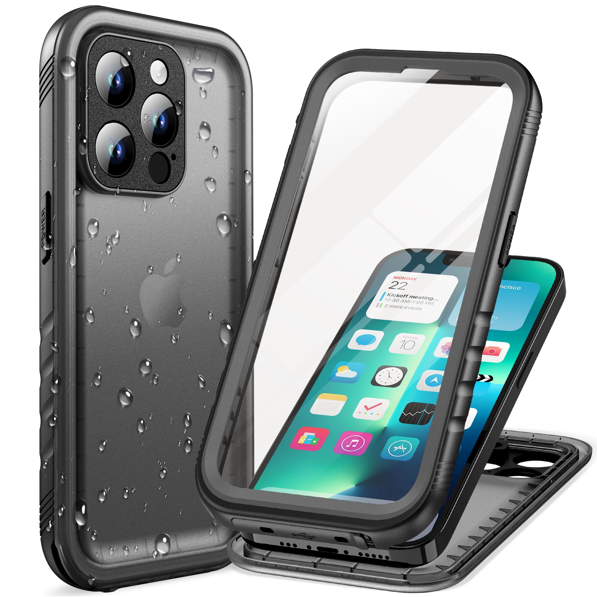 Cozycase for iPhone 13 Pro Max Waterproof Shockproof Case with Screen/Camera Protector - Unbreakable/Heavy Duty/Front and Back Cover【360 Full Body Protective】Underwater Dustproof Antishock Hard Bumper — image 1