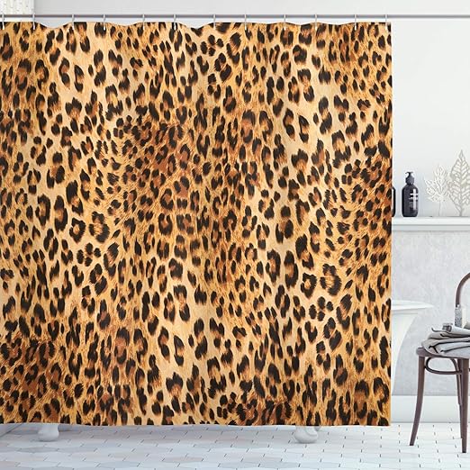 Amazon Com Ambesonne Animal Print Shower Curtain Wild Animal