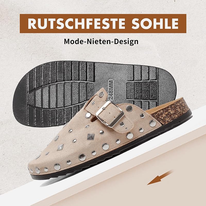 Sabot Femme Mules et Sabots Homme Confortables Unisexe Sabots en Daim