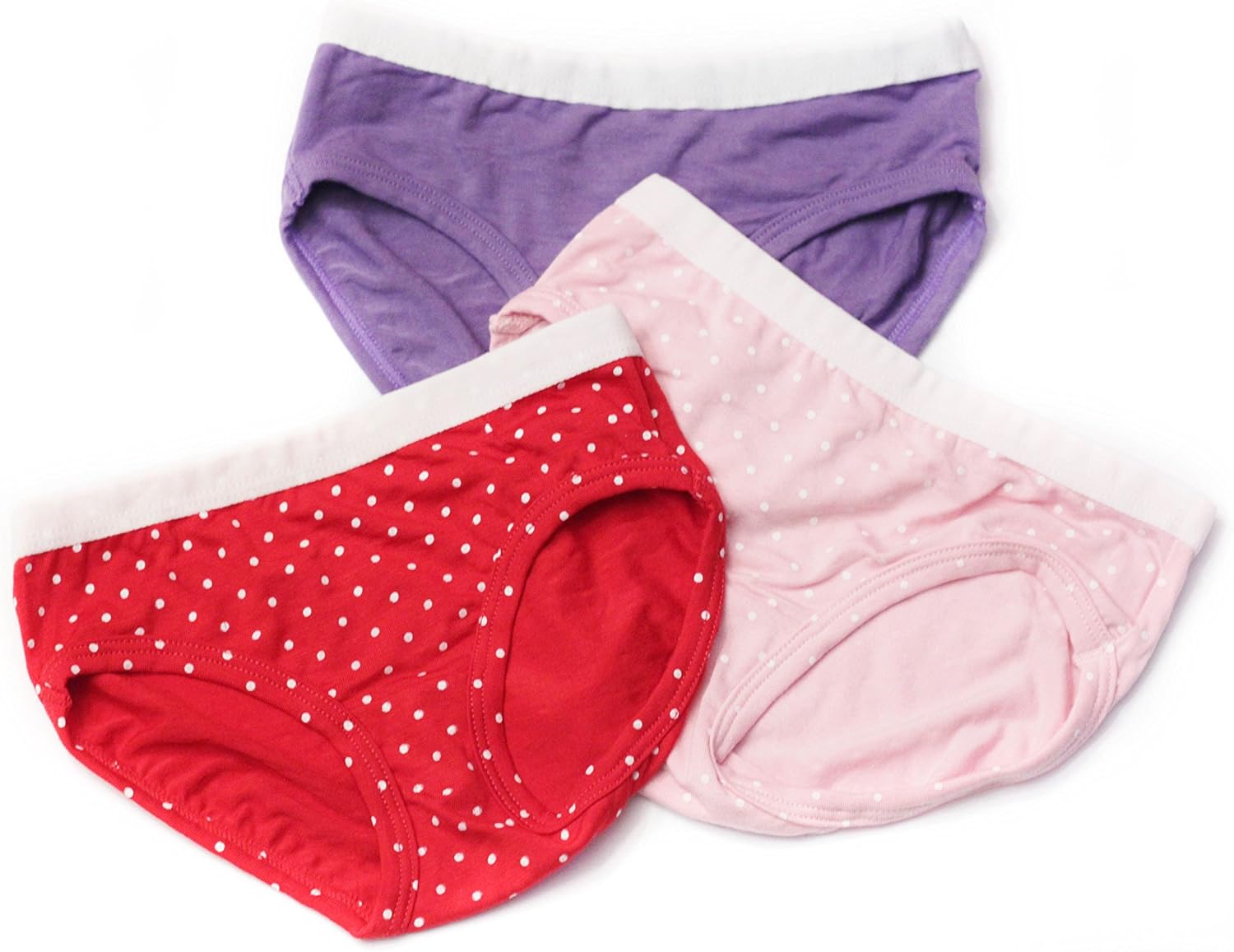 Underboo Little Girls Bamboo Underwear, 3 Pack (1T, 2T, 3T, 4T, 5T) (2T