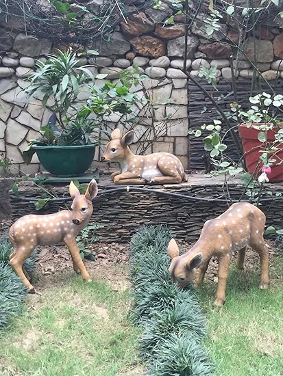 Wonderland Set of 3 Deer Garden decoration ( garden decor, home decor , garden animal)