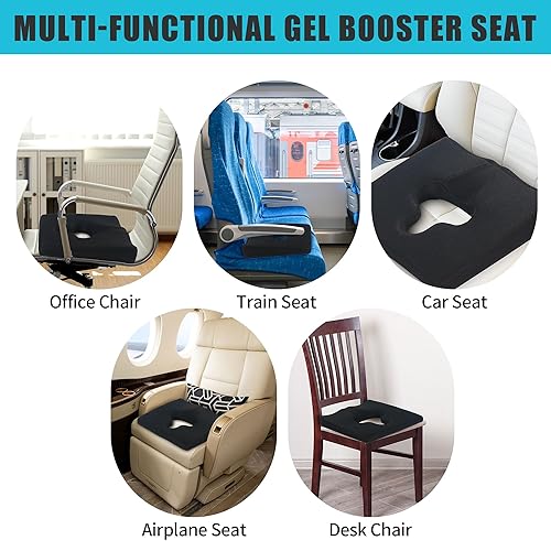MABOZOO Adult Gel Wedge Car Booster Seat for Short People,Sciatica