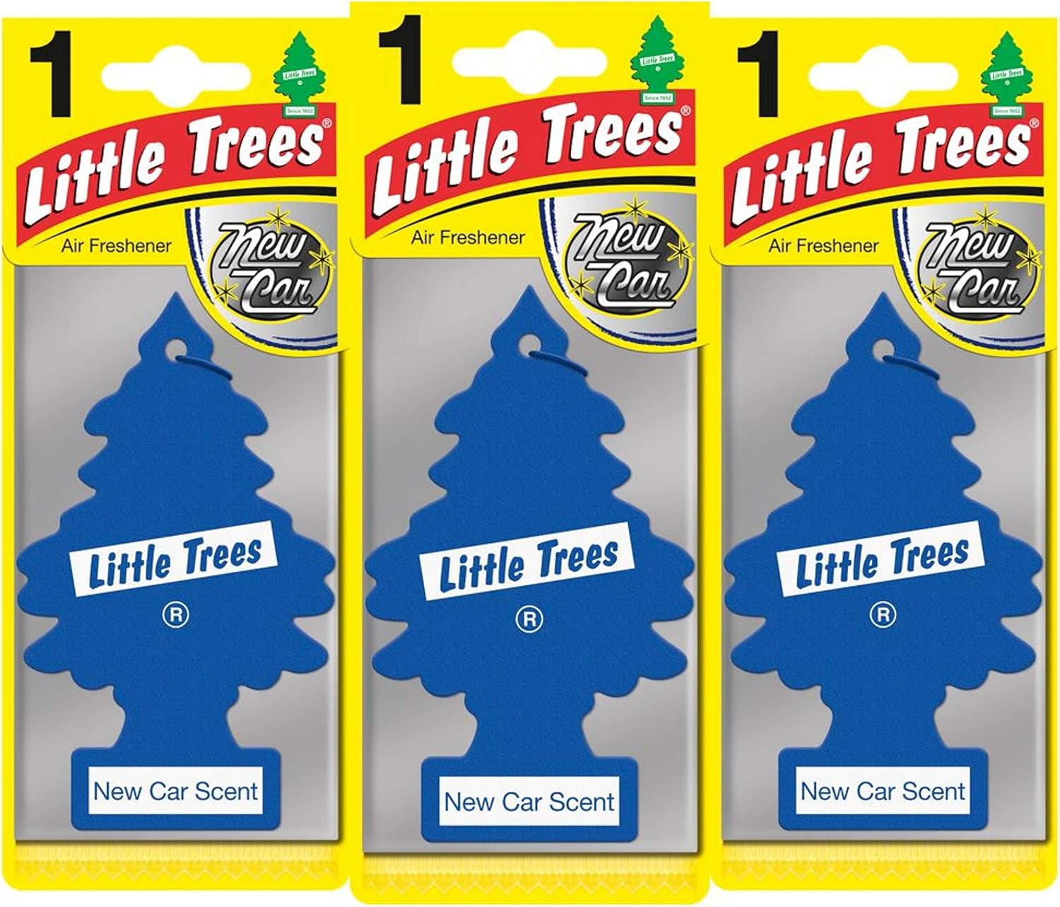 Little Trees Air Freshener Tree LTZ002 New Car Fragrance For Car Home Boat Caravan - Triple Pack, 3 count (Pack of 1)