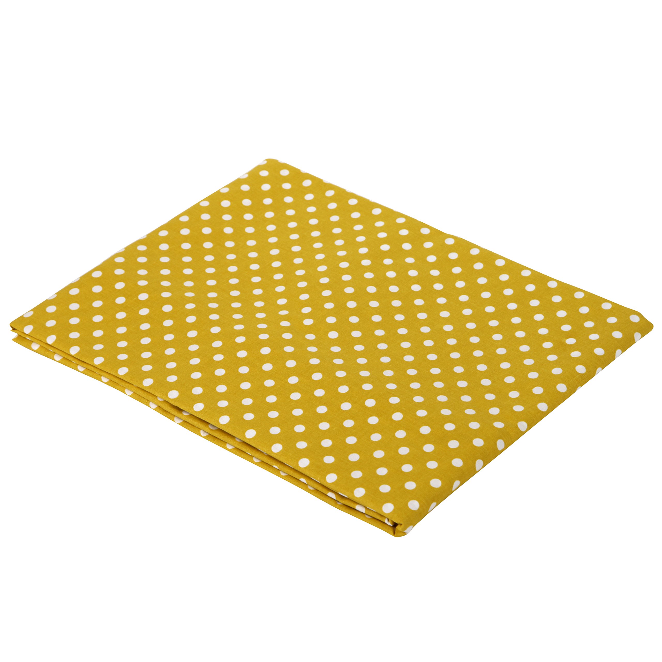 BacatiYellow Pin Dots Crib Fitted Sheet