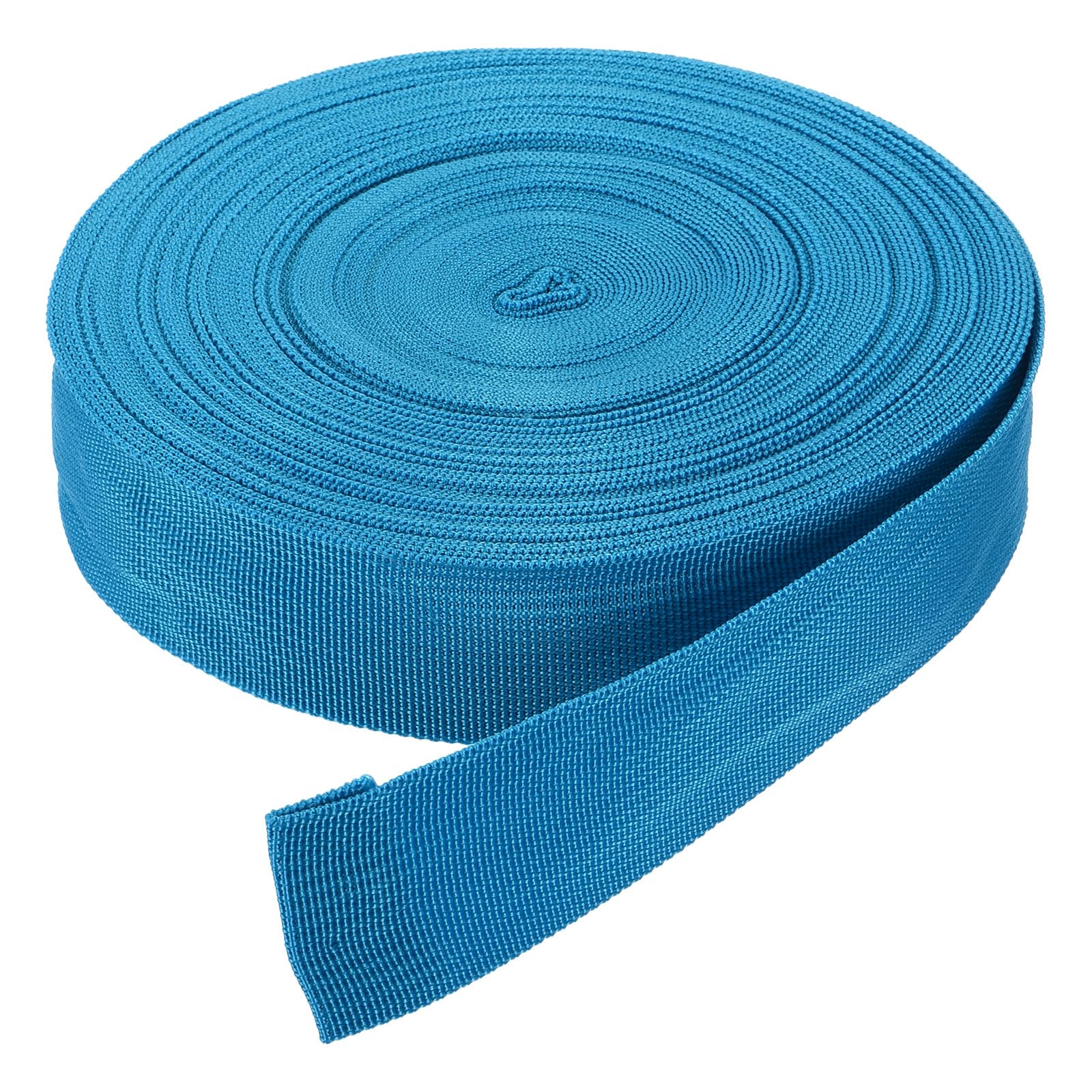 DMiotech 25 Yard x 1 1/2 Inch Width Nylon Webbing Strap Poly Flat Webbing Strapping for DIY Craft Backpack Strapping, Sewing, Outdoor Gear Repair, Lake Blue
