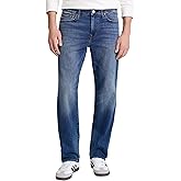 EXPRESS Men’s Straight Stretch Jeans – Everyday Comfort Denim with Flexible Feel and Classic Fit – Medium Wash