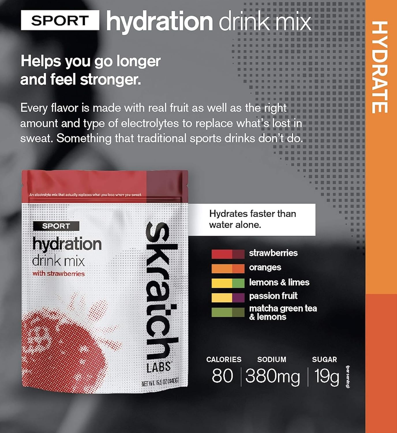 SKRATCH LABS Sport Hydration Drink Mix, Lemon Lime (15.5 oz, 20 Servings) - Natural Electrolyte Powder Developed for Athletes and Sports Performance, Gluten Free, Vegan, Kosher: Grocery & Gourmet Food