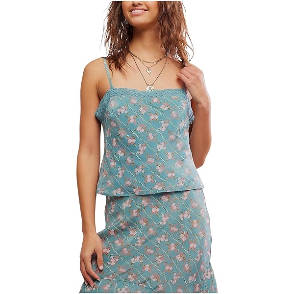Free People Nala Printed Babydoll Cobalt Combo SM (Women's 4-6) at