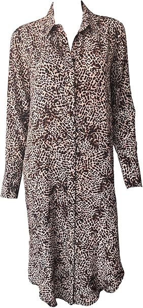 anine bing chelsea silk shirt dress