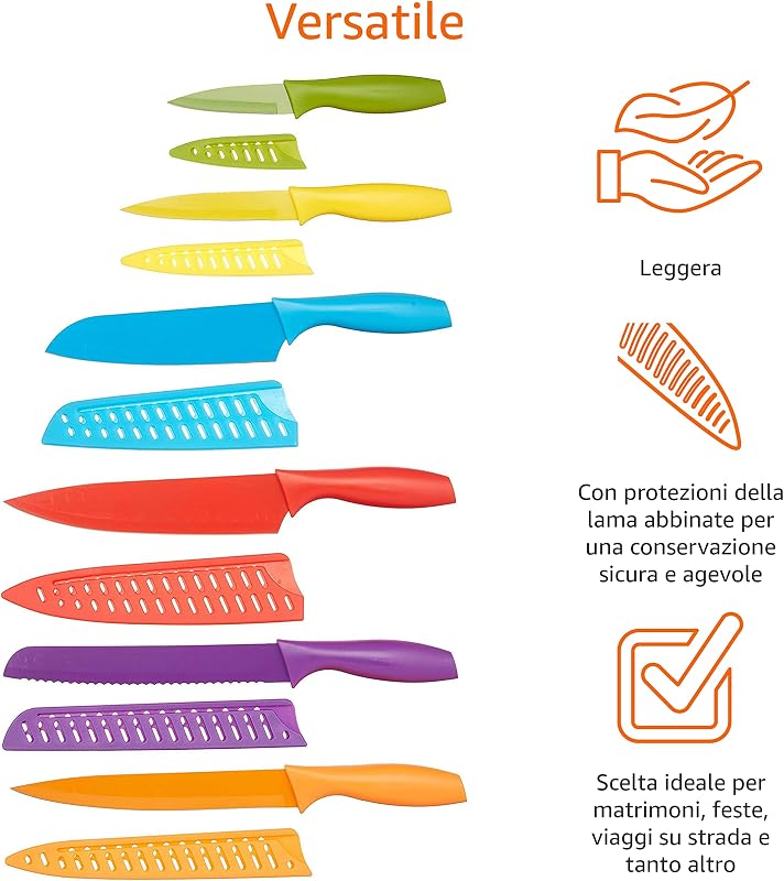 Set di coltelli Colorati, 12 Pezzi, Assortito — foto 4 di 8