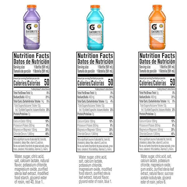 GATORADE GATORLYTE ELECTROLYTE BEVERAGE, VARIETY PACK 2.0, 20 FL OZ (PACK OF 12)