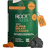 ROOT LABS 10-in-1 Alpha Shilajit Gummies | 4000 mg Pure Himalayan Shilajit with Tongkat Ali & Maca Root | for Men & Women | ShilAbsorb Bioavailability Tech | Sugar-Free, Vegan | 60 Gummies