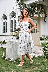 Corset Dress for Women Flowy Floral Garden Party
