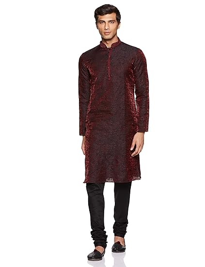 Men's Blended Kurta & Churidar Set (SDES093)