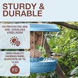 SWISSINNO Bird Feeders Hanging Station Lucerne No Mess Seed Tray 7 Fat Balls view 4