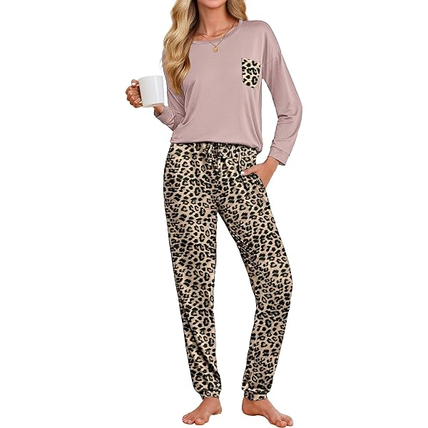 HUE Women's Textured Rib Henley Pajama Set - Cozy Long Sleeve Top & Jogger Pants With Pockets - View #4