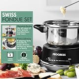 Progress EK4375BLK Electric Fondue Set 1.4L Stainless Steel 8 Forks 1200W view 2