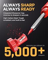Nicpro Upgraded 3-In-1 Carpenter Pencils Set with Grip 2-Pack 26 Refills view 2