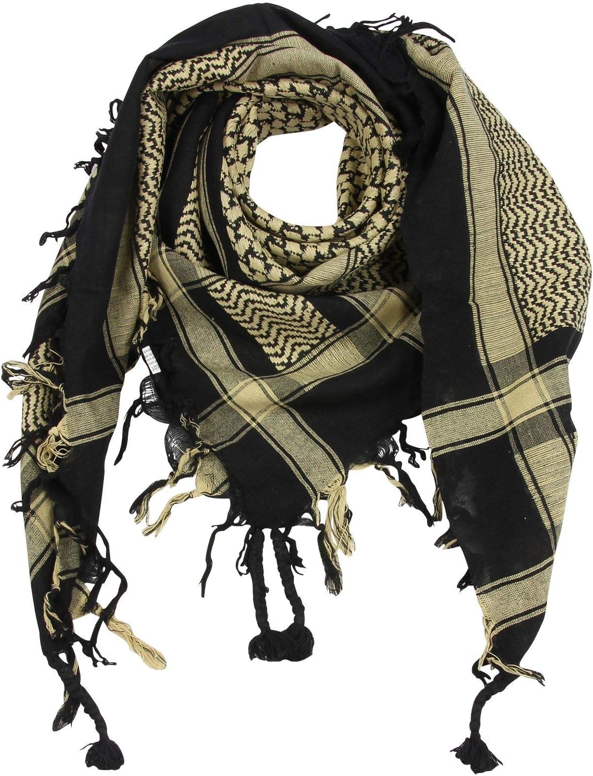 Freak Scene® Pali-scarf black ° PLO scarf ° 40x40 inch ° Pali Palestinian Arafat scarf ° 100% cotton – all colours!