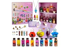 DemoAbejas Fairy Mixies Potions Set with Magic for Kids, DIY 19 Bottles Mixies Potions for Christmas, Creativity‌ Art Craft Toy for Girls, Fun Birthday Gift Toys for Girl 6 7 8 9 10