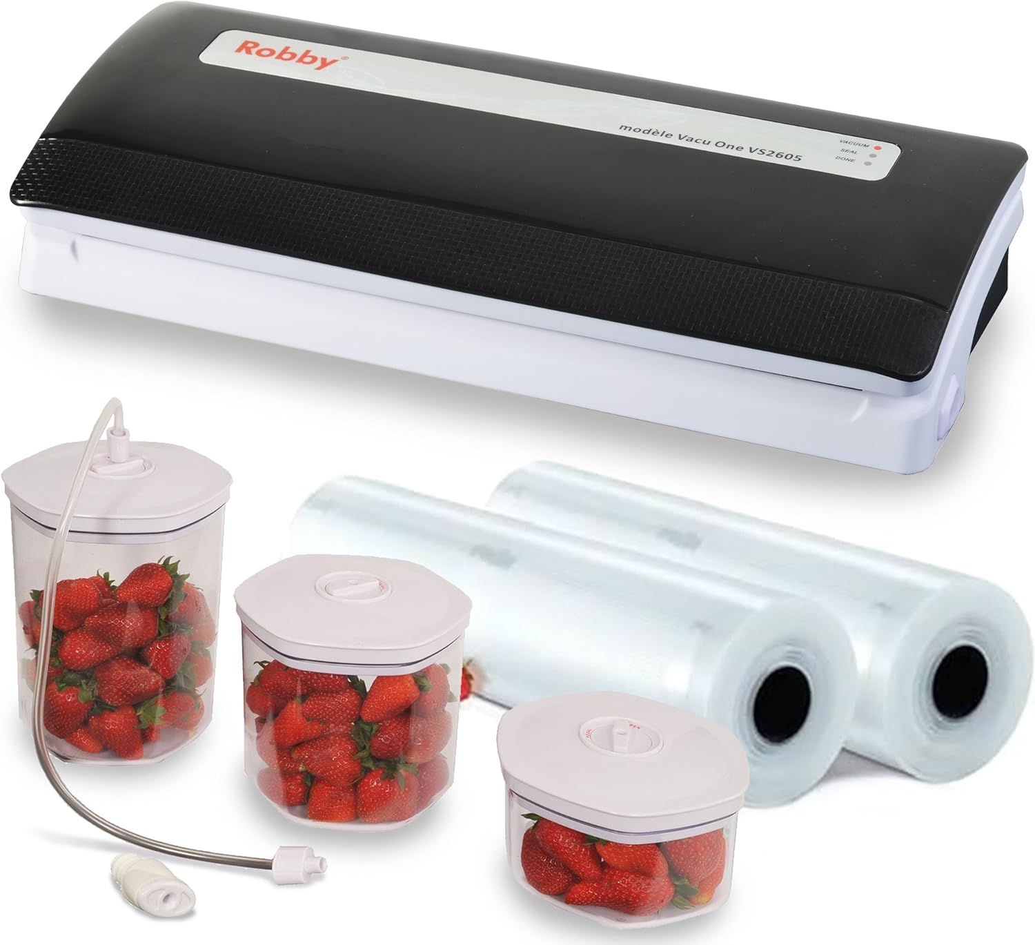 Robby vacu pro Appareil à emballage sous vide + rouleaux + boîtes Amazon.fr Cuisine & Maison