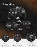 SONGMICS 2-in-1 Dumbbells Set 20 kg Adjustable With Barbell Bar Ink Black view 6