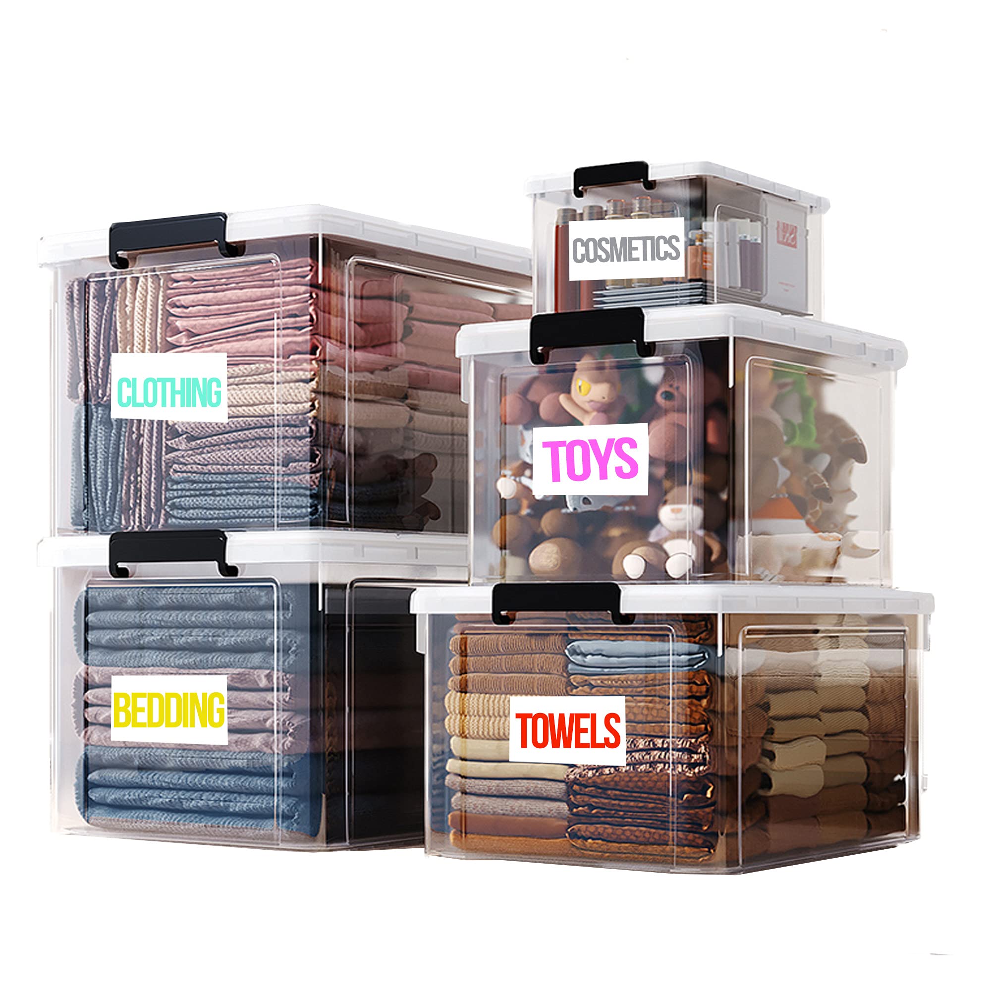 Photo 1 of Large Blank Labels for Storage Bins, 60 Sheets Customizable Sticker Lables for Home Organization, Practical Lables for File Organization, Storage Bins Identification (6"x4")