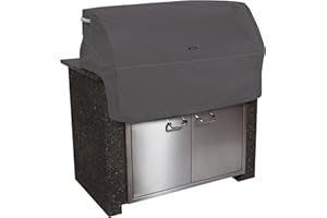 Classic Accessories Ravenna Water-Resistant 37 Inch Built-In BBQ Grill Top Cover, Taupe