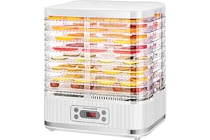 VIVOHOME Electric 8 Trays Food Dehydrator, 400W Hydrator Machine with 72H Digital Timer and Temperature Control for Fruit Veg