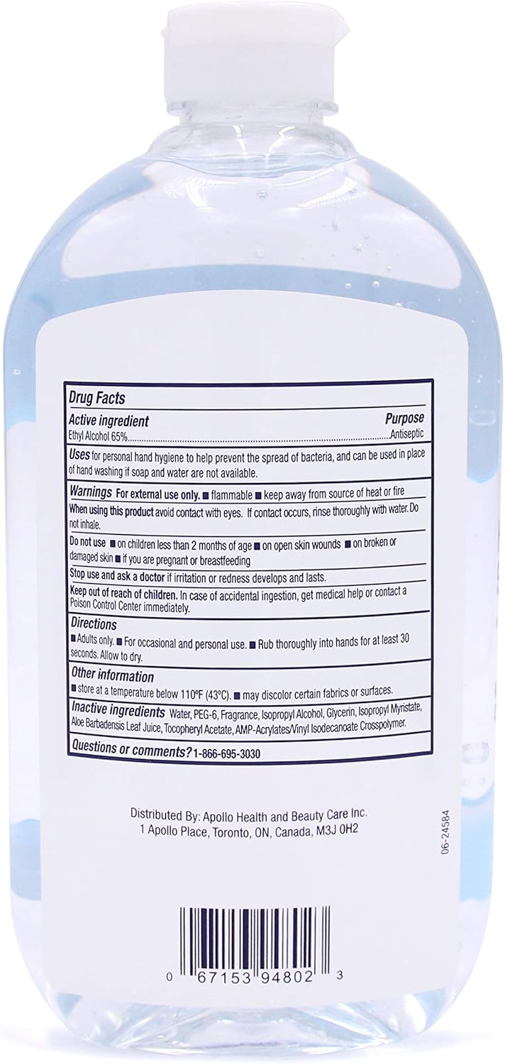 Natural Concepts Hand Sanitizer Gel, Value Pack of 4, 32 oz Bottles, 65% Ethyl Alcohol with Vitamin E, Protects Against Germs On-The-Go: Health & Personal Care