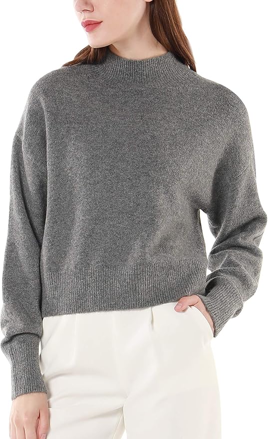 Zeagoo Damen Strickpullover - Eleganter Häkelpullover Mit Rundhals & Rippstrick Für Herbst & Winter