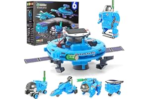 HECHIFY STEM 6-in-1 Education Solar Power Robots Toys for Boys Age 8-12, Cool Ideal Gifts for Boys, Building Toys Science Kits Robotics Set STEM Project Gifts for 8 9 10 11 12 Years Old Boy Girls Teens