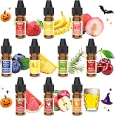 Food Flavoring Oil - 10 Flavors Liquid Lip Gloss Flavoring Oil, Concentrated Candy Flavors for Lip Balm, Baking, Drinks, Cooking, Soap and Slime Making, Water &amp; Oil Soluble - 0.25 Fl Oz (6 ml) Bottles
