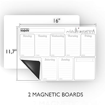 Juego de tableros magnéticos mensuales para nevera de cocina ...