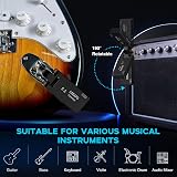 LEKATO WS-100 Wireless Guitar System with Charging Case 2.4GHz 190° Rotatable view 2