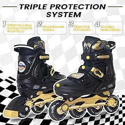MammyGol Inline Skates for Boys and Girls Youth, 4