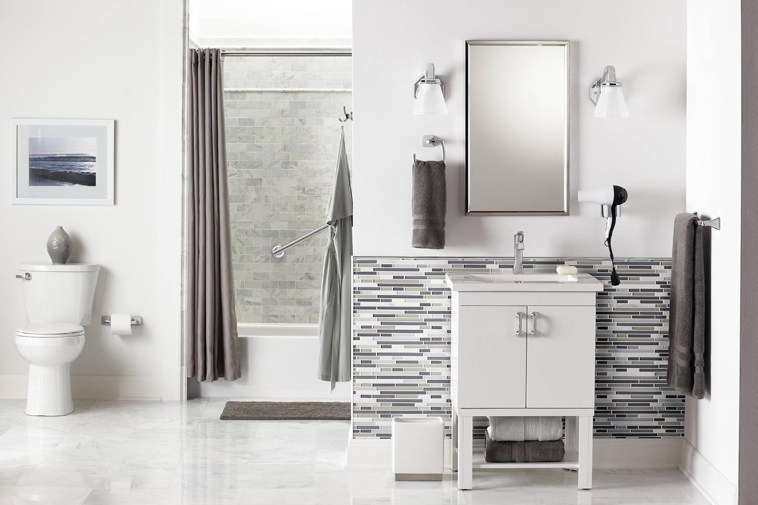 Moen YB5186CH Voss Collection Bathroom Hand Towel Ring, Chrome - - 