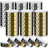 200 Pack VIP Wristbands for Events VIP Bracelets Paper Waterproof Party Wristbands for Events Amusement Parks Concerts Fairs Festivals, 0.79 x 10 Inch(Gold, Silver)