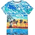 RAISEVERN Boys Girls 3D Graphic Printed T-Shirts Short Sleeve Summer tees for 4-14 Years