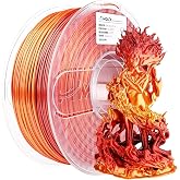 AMOLEN Silk PLA Gradient 3D Printing Filament, 1KG Spool 1.75mm Silk Shiny Red Gold Gradient Printer Filament 2.2lb Brighter New Version, Compatible with 3D Printer and 3D Pen