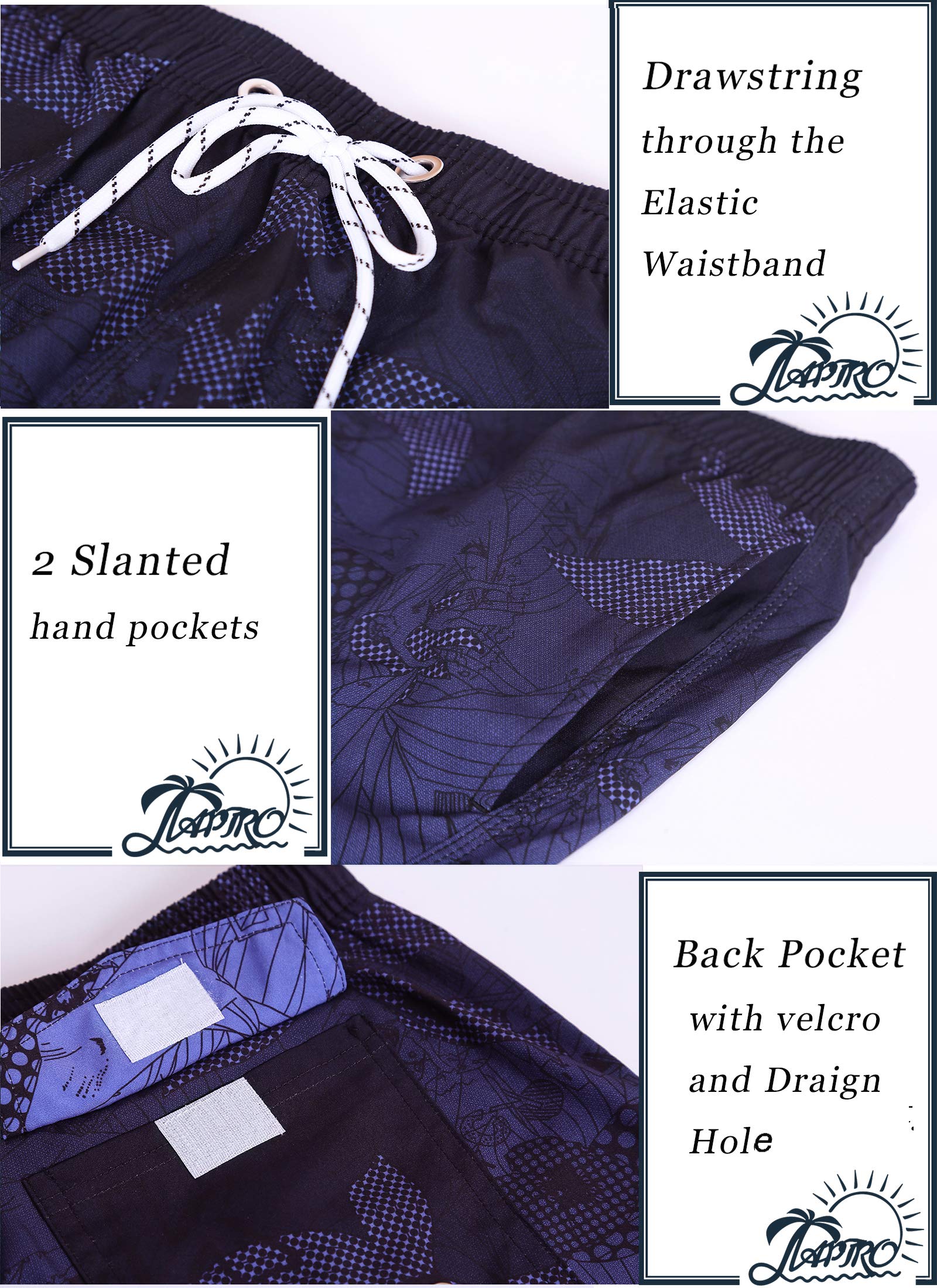 Men's Shorts Swim Trunks Casual Surf Beach Shorts Quick Dry Board Shorts  Casual Home Wear Mens Pajamas S-4XL 02