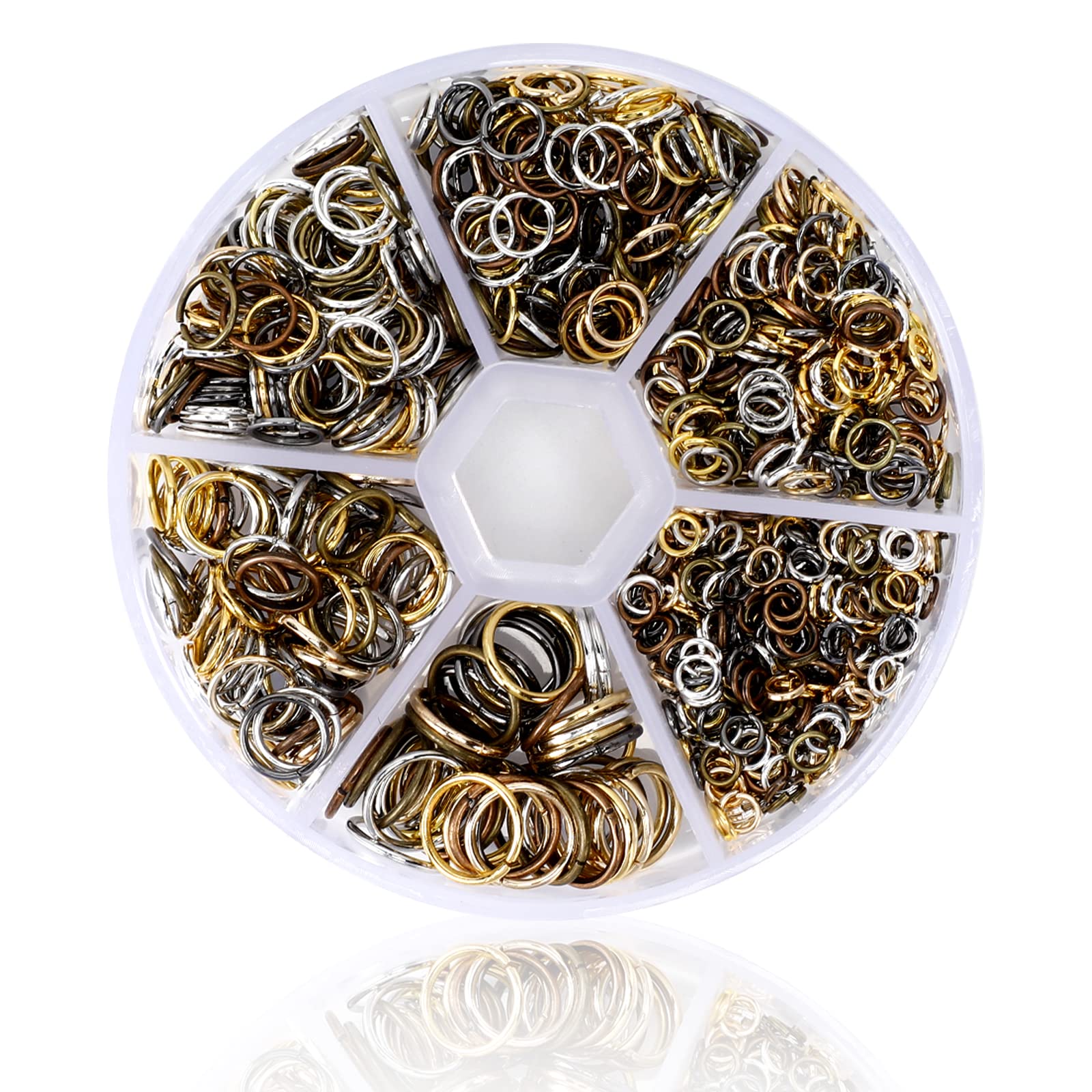 Photo 1 of 1000Pcs O Ring Connectors Metal Open Jump Rings Set Jump Rings for Jewelry Making Connectors (4mm 5mm 6mm 7mm 8mm 10mm)