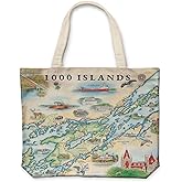 Xplorer Maps Canvas Tote Bag with Handles, Cloth Grocery Shopping Bag, Reusable & Eco-friendly Bag, 100% Cotton, Washable