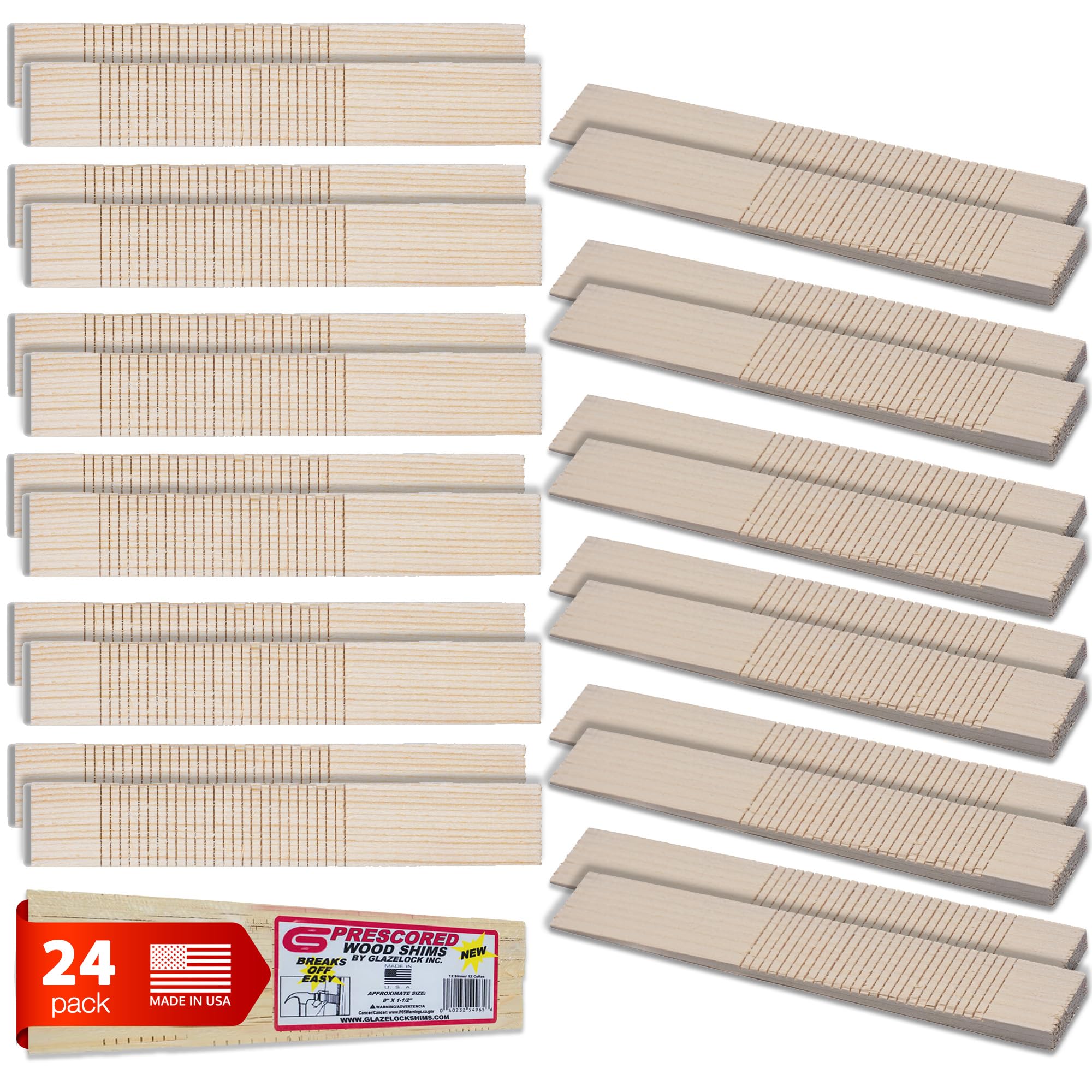 Glazelock Prescored Wood Shims for Leveling