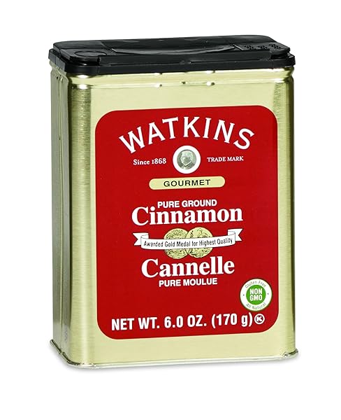 WATKINS GOURMET SPICE TIN, PURE GROUND CINNAMON, 6 OZ. TIN, 1-COUNT
