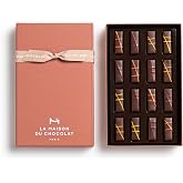 La Maison Du Chocolat Fruit Naturally Gift Box | Vegan Gourmet Dark Chocolate with Fruit Flavored Ganache (16 Pieces)