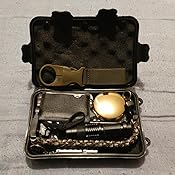 Kit De Survie 7 En 1 ISO – Couteau Pliant Et Outils D'urgence, étui Orange