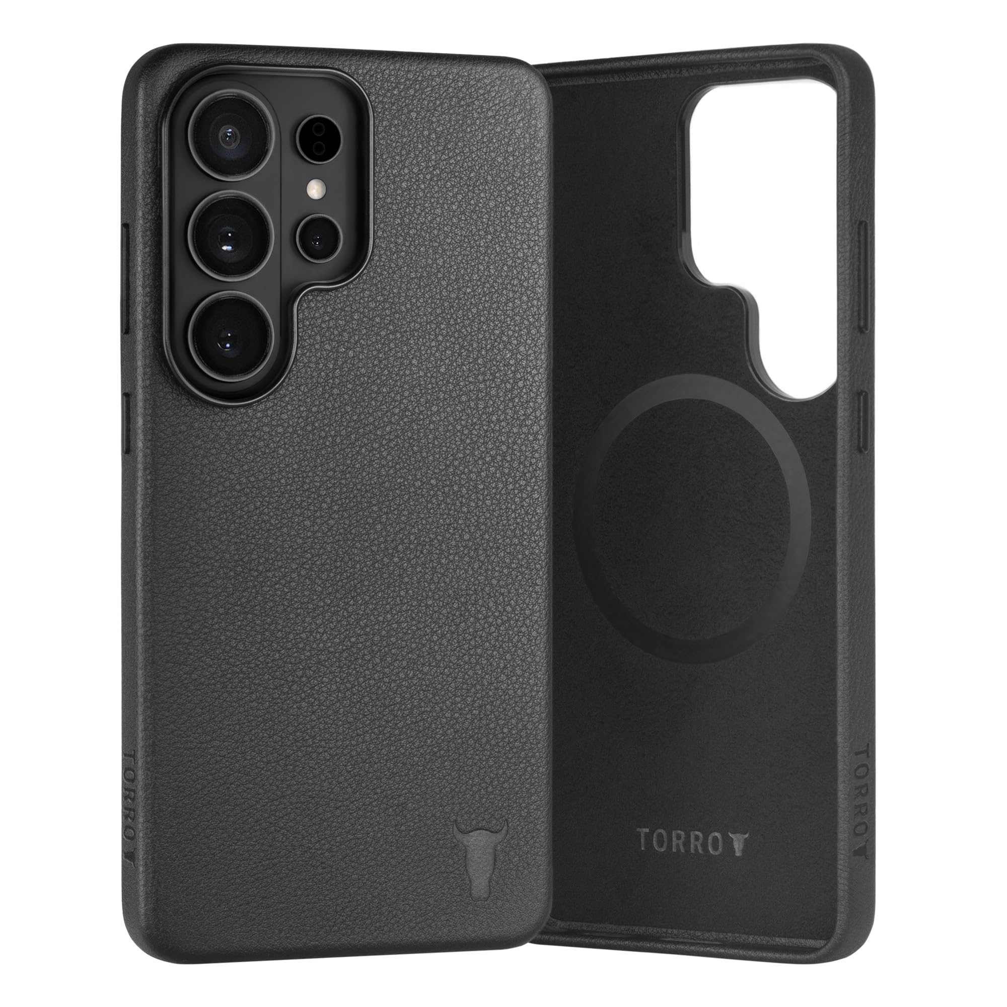 TORRO Case Compatible with Samsung Galaxy S26 Ultra 5G 2026 - Premium Leather MagSafe Charging Compatible, Slim Bumper Case (Black)